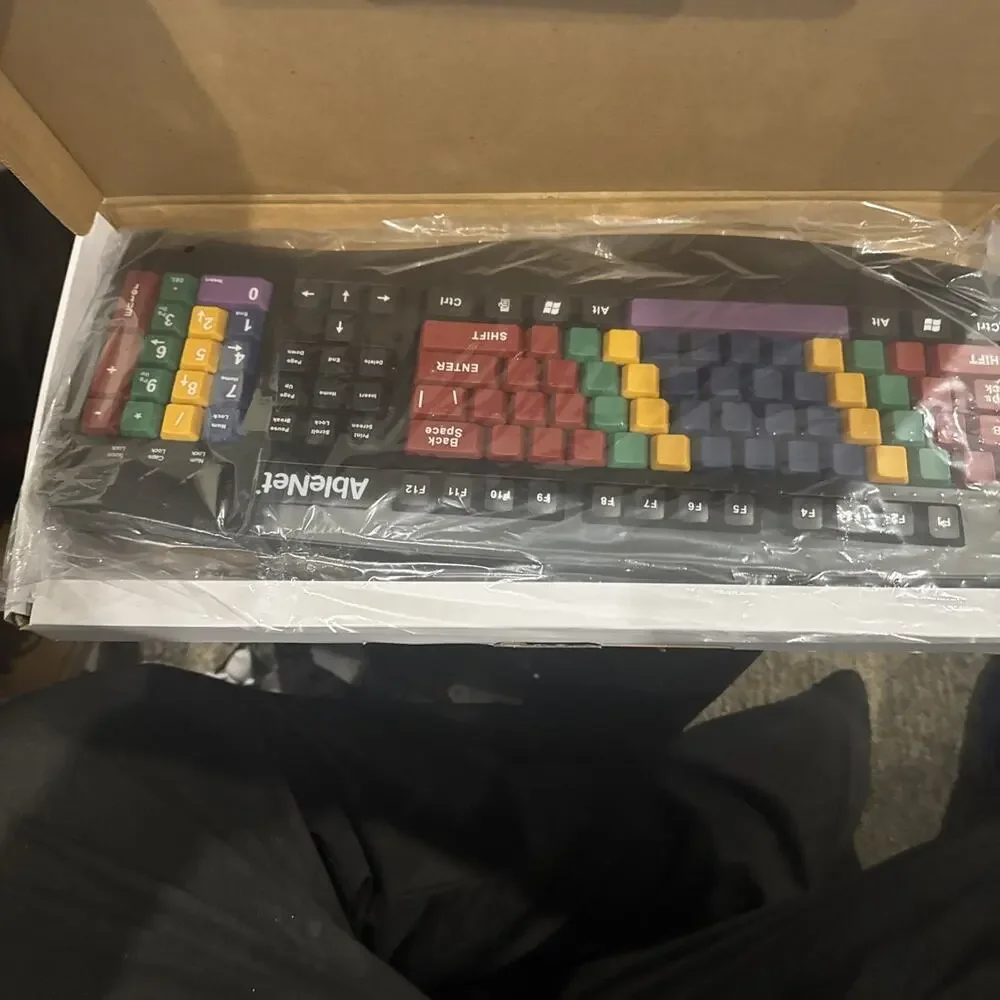 Ablenet Training, Learning Student Teaching Keyboard USB, Color Coded